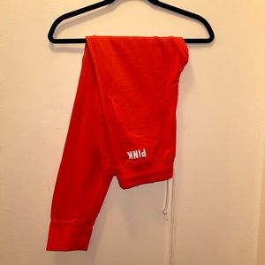 Victoria Secret Pink orange joggers size medium new without tags.